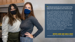 Image of two students and a quote from them